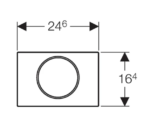 Клавиша смыва Geberit Mambo для унитаза, хром сатин, 115.751.00.1