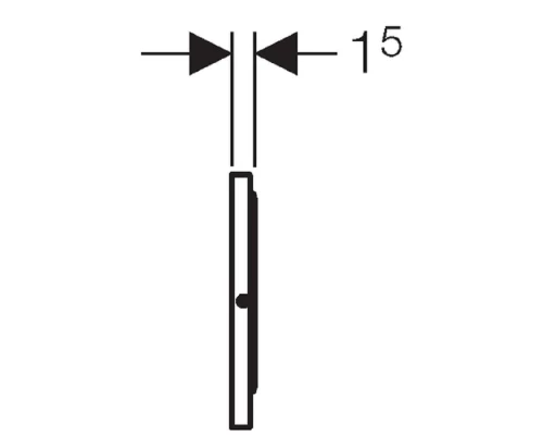 Клавиша смыва Geberit Mambo для унитаза, хром сатин, 115.751.00.1