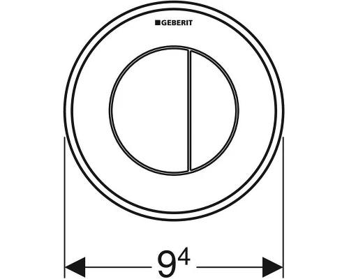 Клавиша смыва Geberit Type 01 дистанционная, матовый хром, 116.043.46.1
