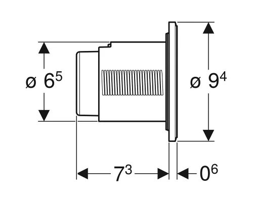Клавиша смыва Geberit Type 01 дистанционная, матовый хром, 116.043.46.1