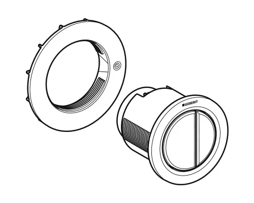 Клавиша смыва Geberit Type 01 дистанционная, хром матовый, 116.050.46.1