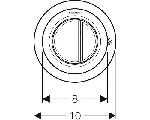 Клавиша смыва Geberit Type 01 дистанционная, хром матовый, 116.050.46.1