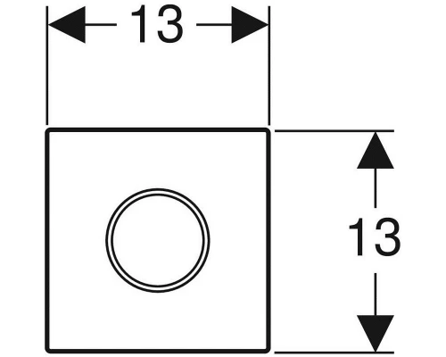 ИК-привод для писсуара Geberit HyTronic Sigma Type 10, клавиша - черный, панель - матовый хром, декор - глянцевый хром, 116.035.KN.1