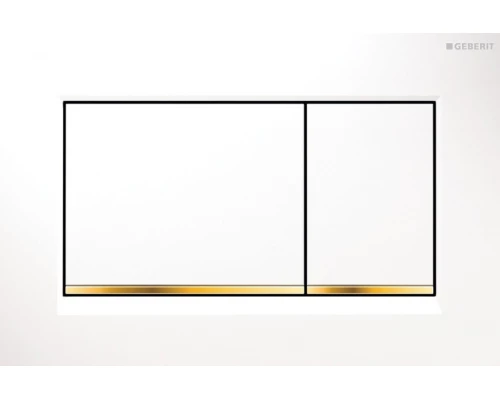 Клавиша Geberit Omega Type 30 115.080.KK.1, белая, золото