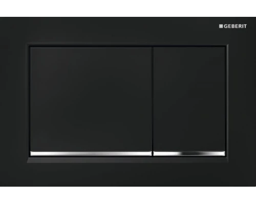 Клавиша Geberit Omega Type 30 115.080.KM.1, черная, глянцевый хром
