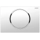 Клавиша Geberit Sigma Type 10 115.758.KJ.5, одинарный смыв, рамка-белая/кнопка-белая/кольцо-глянцевый хром