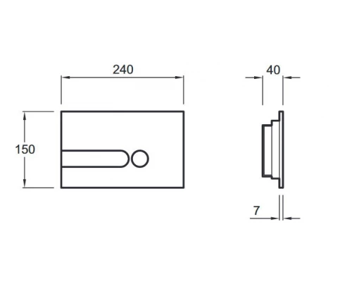 Кнопка смыва Jacob Delafon E4326-38R цвет матовый велюр (супер сталь)
