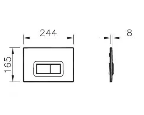 Кнопка смыва VitrA 740-0680 хром