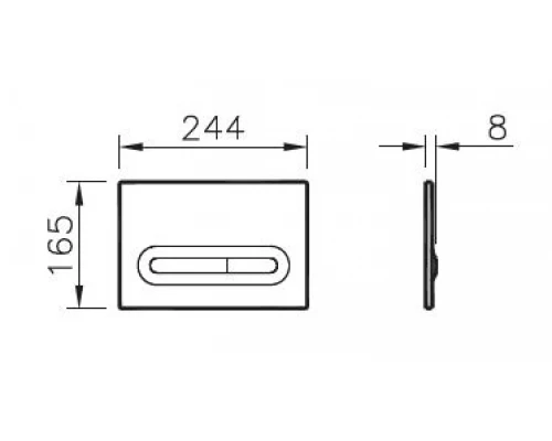 Кнопка смыва VitrA Loop 740-0780 хром