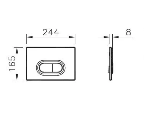 Кнопка смыва VitrA 740-0940 сталь