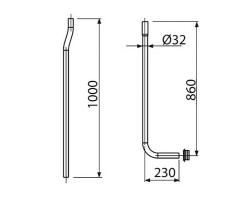 Водосливная труба Alcaplast A95 диаметр 32 мм