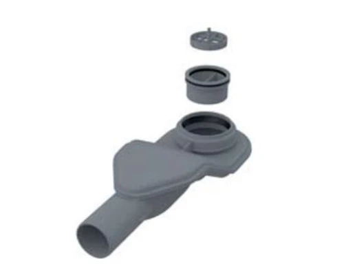 Cифон экстра низкий для водоотведения в душевых на уровне пола Alcaplast APZ-S6 DN40 и комплект регулируемых ног