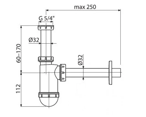 Сифон для раковины AlcaPlast A430
