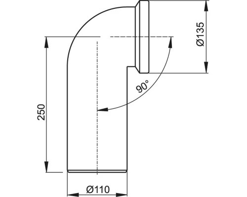 Колено для унитаза Alcaplast 90 A90-90