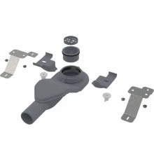 Cифон экстра низкий для водоотведения в душевых на уровне пола Alcaplast APZ-S6 DN40 и комплект регулируемых ног