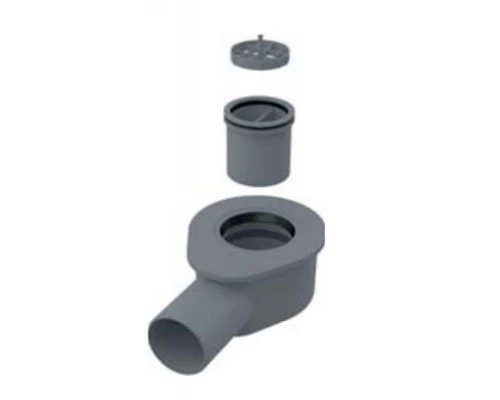 Cифон низкий для водоотведения в душевых на уровне пола AlcaPlast APZ-S9 DN50 и комплект регулируемых ног