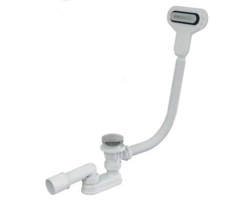 Слив-перелив AlcaPlast A516CKM Click/Clack с плоским переливом, хром