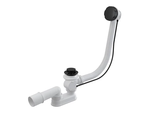 Слив-перелив AlcaPlast A55BLACK-100, черный матовый