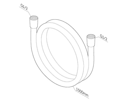 Душевой шланг Am.Pm 150 см PVC, черный матовый, F0415122