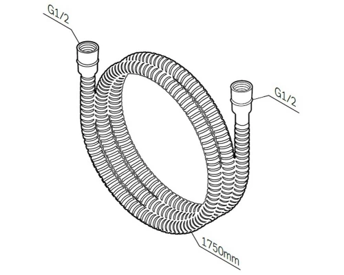 Душевой шланг Am.Pm F0400364, 175 см, 1/2"-1/2"