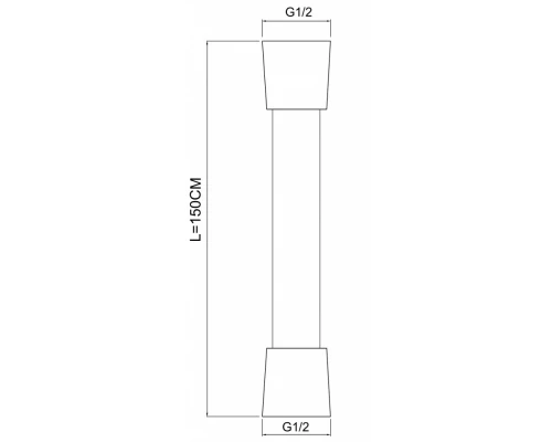Душевой шланг Aquanet AF000-05C PVC, 150 см, хром, 261851