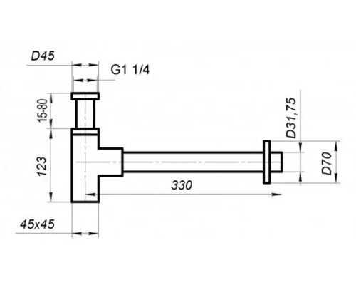 Сифон для раковины BelBagno BB-SMQ2-01, белый