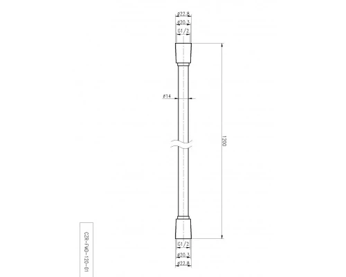 Душевой шланг Cezares PVC 120 см, хром матовый, CZR-FMD-120-01