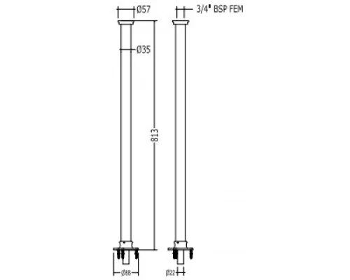 Ножки напольные Devon&Devon Antique MARFRGT для ванны/душа