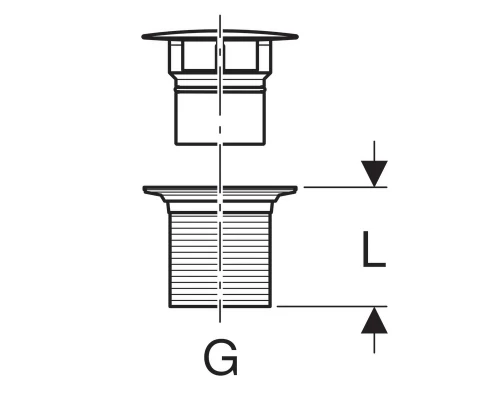 Донный клапан Geberit для раковин и биде, с переливом, хром, 152.080.21.1