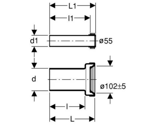 Соединительный комплект для подвесного унитаза Geberit 152.404.46.1