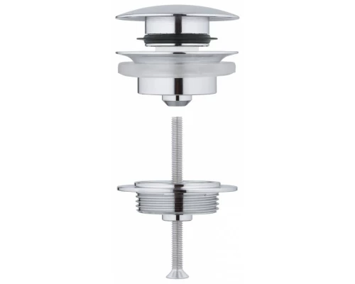 Универсальный донный клапан GROHE,  65807000, с переливом, хром