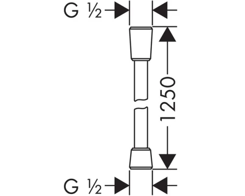 Шланг для душа Hansgrohe Comfortflex 28167000 125 см