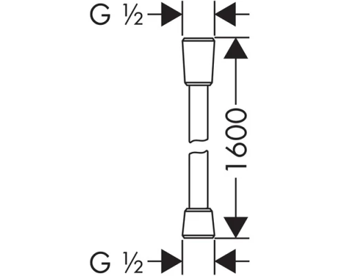 Шланг для душа Hansgrohe Comfortflex 28168000 (хром) 160 см