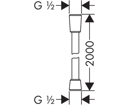 Шланг для душа Hansgrohe Comfortflex 28169000 200 см