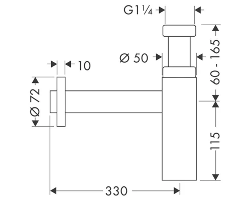Сифон для раковины Hansgrohe 52105000 Flowstar S