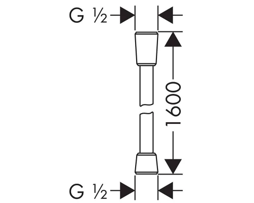 Шланг для душа Hansgrohe Isiflex, 160 см, белый матовый, 28276700