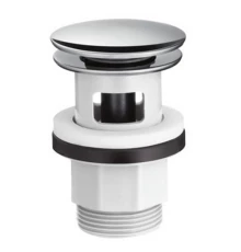 Донный клапан Hansgrohe 50105000 Push-open для раковины, с переливом, хром