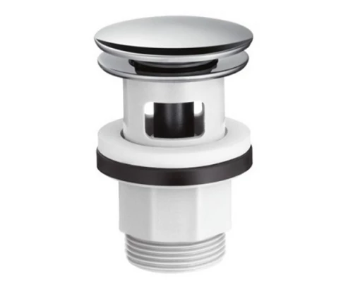 Донный клапан Hansgrohe 50105000 Push-open для раковины, с переливом, хром