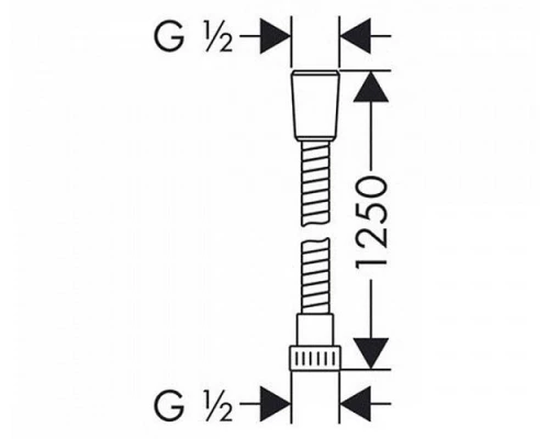 Шланг для душа Hansgrohe Sensoflex 28132000, 1,25 м