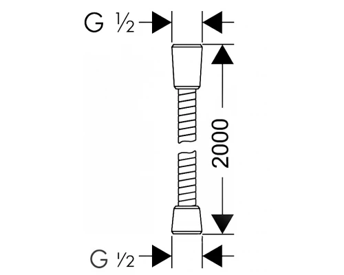 Шланг для душа Hansgrohe Sensoflex 28134000, 2 м
