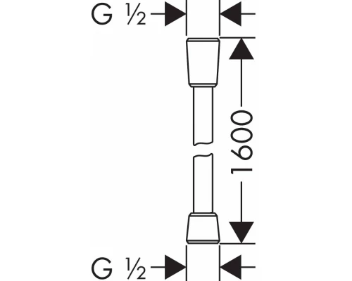 Шланг для душа Hansgrohe Isiflex, 160 см, шлифованная бронза, 28276140