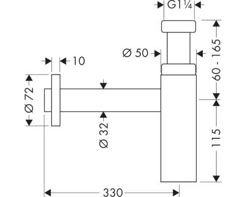 Сифон для раковины Hansgrohe Flowstar S 52105990, золото