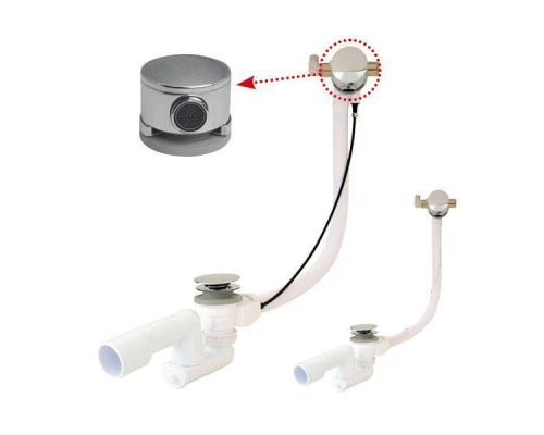 Слив-перелив с функцией наполнения ванны Jacob Delafon E6D134-CP