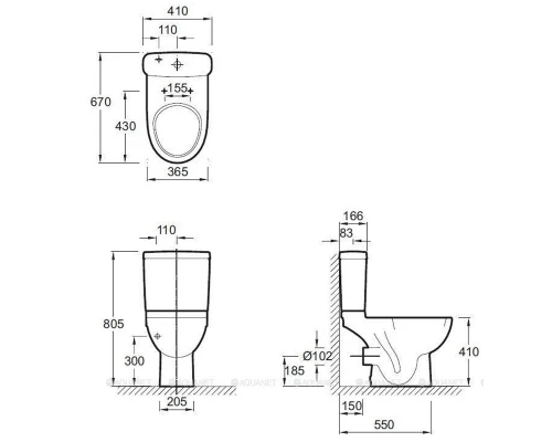 Чаша унитаза Jacob Delafon Odeon Up 4956CK-00