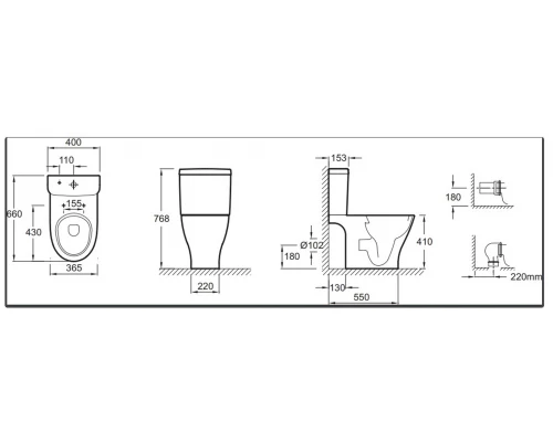 Чаша унитаза Jacob Delafon Odeon Up «VARIO» 4957CK-00