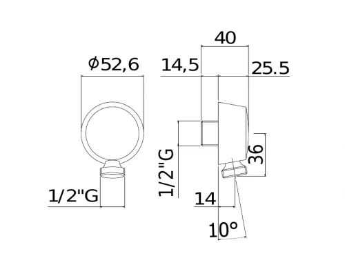 Шланговое подключение Paffoni Lusso ZACC130ST, цвет сталь