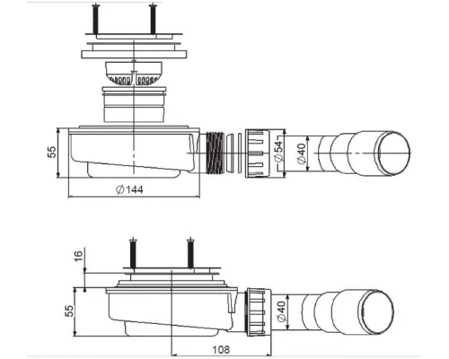 Сифон для поддона Radaway HS1