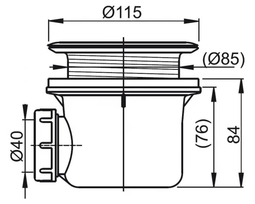 Сифон для поддонов Ravak Basic 90, белый, X01308