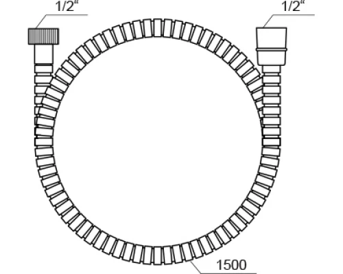 Душевой шланг Ravak 911.00, 150 см , хром, X07P006