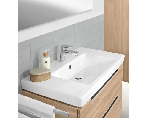 Донный клапан Villeroy&Boch Click-clack, с керамической крышкой, с переливом, цвет альпийский белый, 8L033401